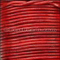 2mm round Indian leather - NATURAL WINE RED - 25m SPOOL