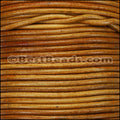 2mm round Indian leather - NATURAL TAN - 25m SPOOL
