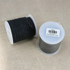 3mm round Indian leather - natural matte black - 25m SPOOL