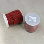 3mm round Indian leather - natural red - 25m SPOOL