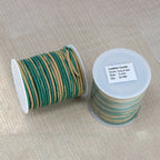 3mm round Indian leather - TURQUOISE & NATURAL - 25m SPOOL