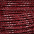 3mm Round Mediterranean BRAIDED Leather PLUM - METER