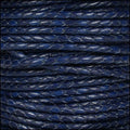 3mm Round Mediterranean BRAIDED Leather ELECTRIC BLUE - METER