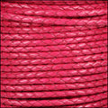 3mm Round Mediterranean BRAIDED Leather FUCHSIA - METER