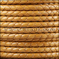 5mm Round Mediterranean BRAIDED Leather TOBACCO - METER