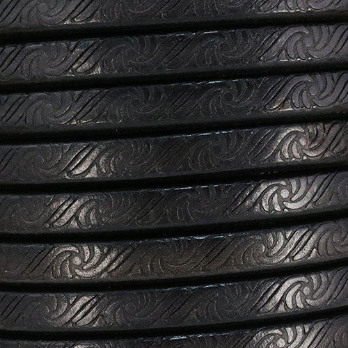 Regaliz® EMBOSSED Leather BLACK - meter