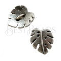 MONSTERA button ANT SILVER - 5 pcs