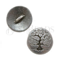 TREE OF LIFE button ANT SILVER - 5 pcs