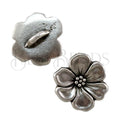 APPLE BLOSSOM button ANT SILVER - 5 pcs