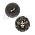 BEE button ANT SILVER - 5 pcs