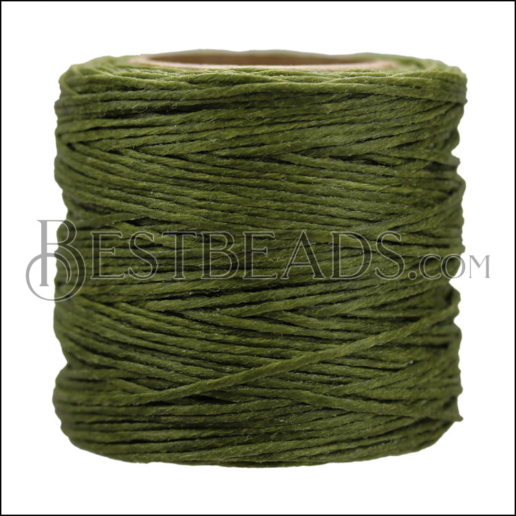 American Waxed Cord OLIVE - 0.050" - 210 ft spool