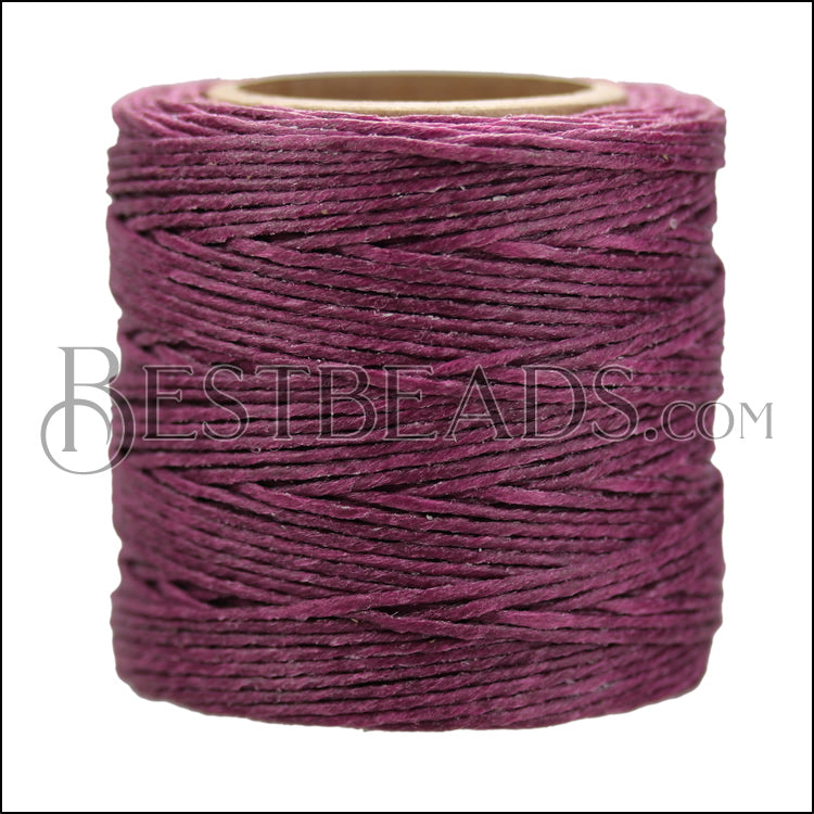 American Waxed Cord PLUM - 0.050" - 210 ft spool