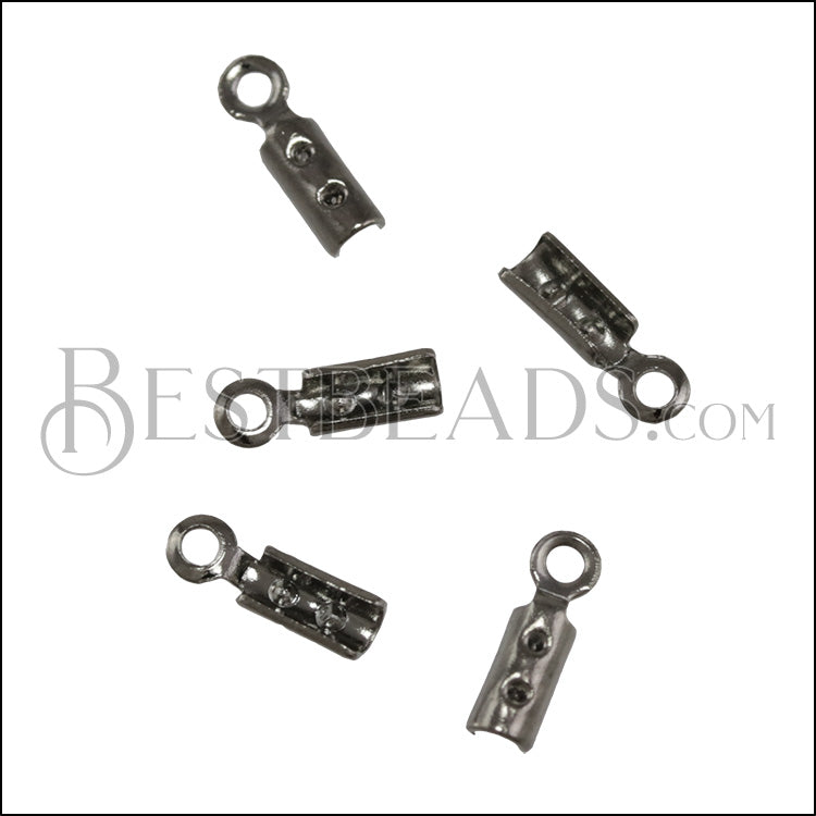 Crimp with Loop GUNMETAL - 144 pcs