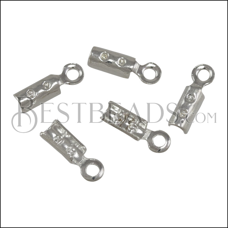 Crimp with Loop SILVER PLATE - 72 pcs