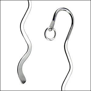 MINI Bookmark SWIRL style - Nickel - 12 pcs
