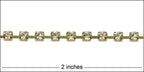 3mm crystal cup chain GOLD