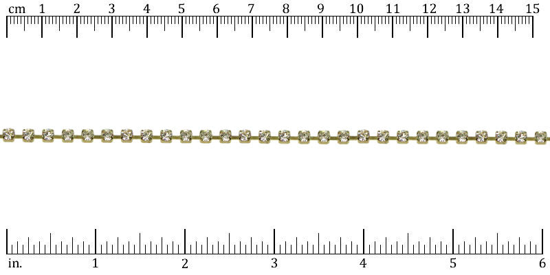 3mm crystal cup chain GOLD