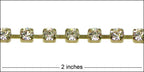 5mm crystal cup chain GOLD