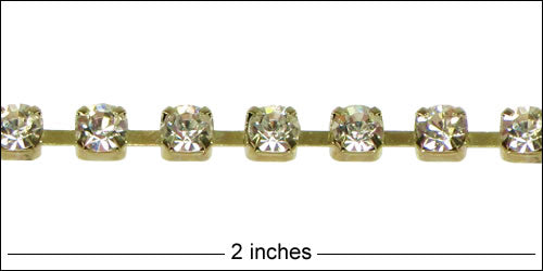 5mm crystal cup chain GOLD
