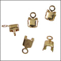 4mm crystal chain connector GOLD - 10 pcs