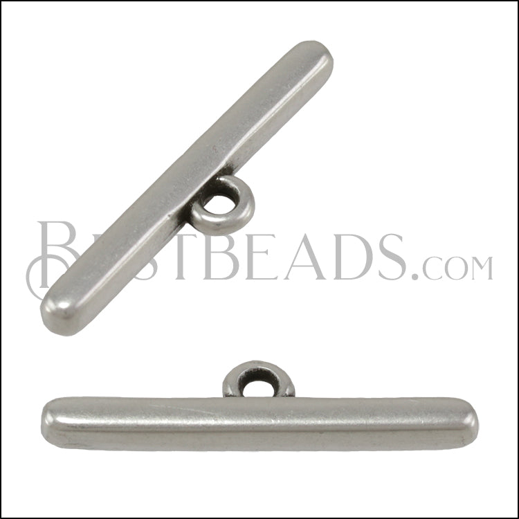 Rounded Connector Bar ANT SILVER - 10 pcs