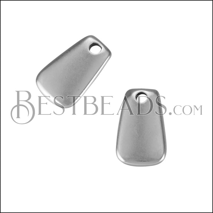 12mm Tag Charm ANT SILVER - 10 pcs