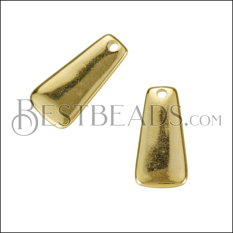 18mm Tag Charm SHINY GOLD - 10 pcs