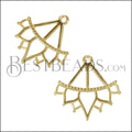 Lotus Wire Charm SHINY GOLD - 10 pcs