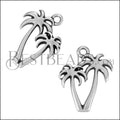 Palm Trees Charm ANT SILVER - 10 pcs