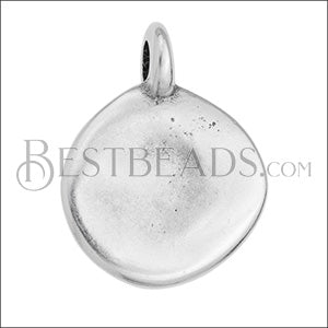 3mm round ORGANIC ROUND 16mm charm ANT SILVER - 10 pcs