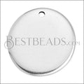 PLAIN DISC 20mm charm ANT SILVER - 10 pcs