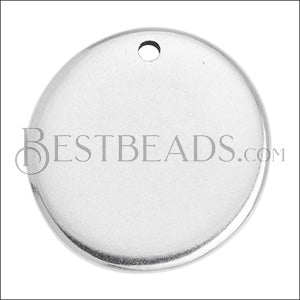 PLAIN DISC 20mm charm ANT SILVER - 10 pcs