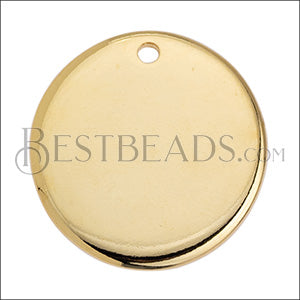 PLAIN DISC 20mm charm GOLD - 10 pcs