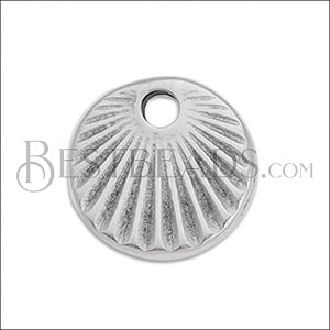 ROUND SUN RAYS 9mm charm ANT SILVER - 10 pcs
