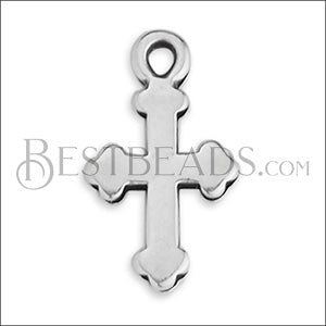 BYZANTINE CROSS 16mm charm ANT SILVER - 10 pcs