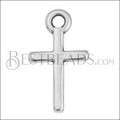 THIN CROSS charm ANT SILVER - 10 pcs