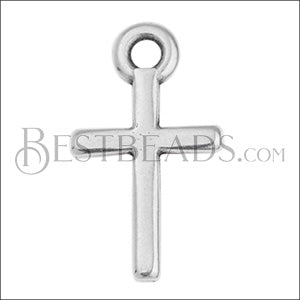 THIN CROSS charm ANT SILVER - 10 pcs