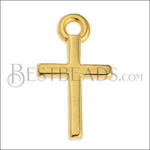 THIN CROSS charm GOLD - 10 pcs