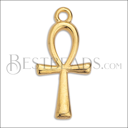 ANKH CROSS charm GOLD - 10 pcs