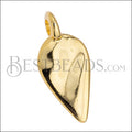 3mm round ORGANIC DROP charm GOLD - 10 pcs