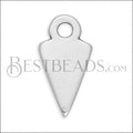 FLAT ARROWHEAD charm ANT SILVER - 10 pcs