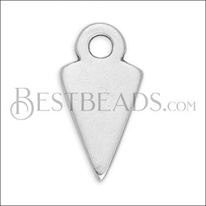 FLAT ARROWHEAD charm ANT SILVER - 10 pcs