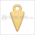 FLAT ARROWHEAD charm GOLD - 10 pcs