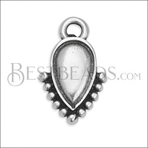 DROP with DOTS charm ANT SILVER - 10 pcs