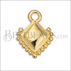 DIAMOND with DOTS charm GOLD - 10 pcs