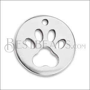 CUT-OUT PAW disc charm ANT SILVER - 10 pcs