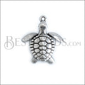 SEA TURTLE charm ANT SILVER - 10 pcs