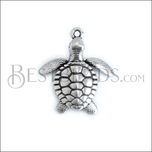 SEA TURTLE charm ANT SILVER - 10 pcs