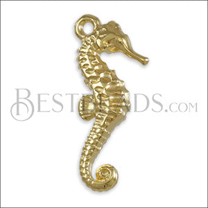 SEAHORSE charm GOLD - 10 pcs