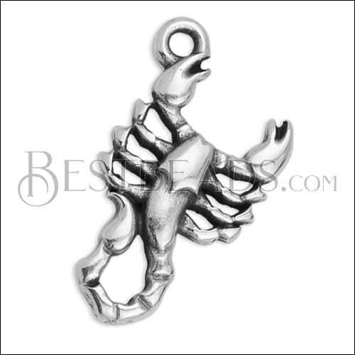 SCORPION charm ANT SILVER - 10 pcs